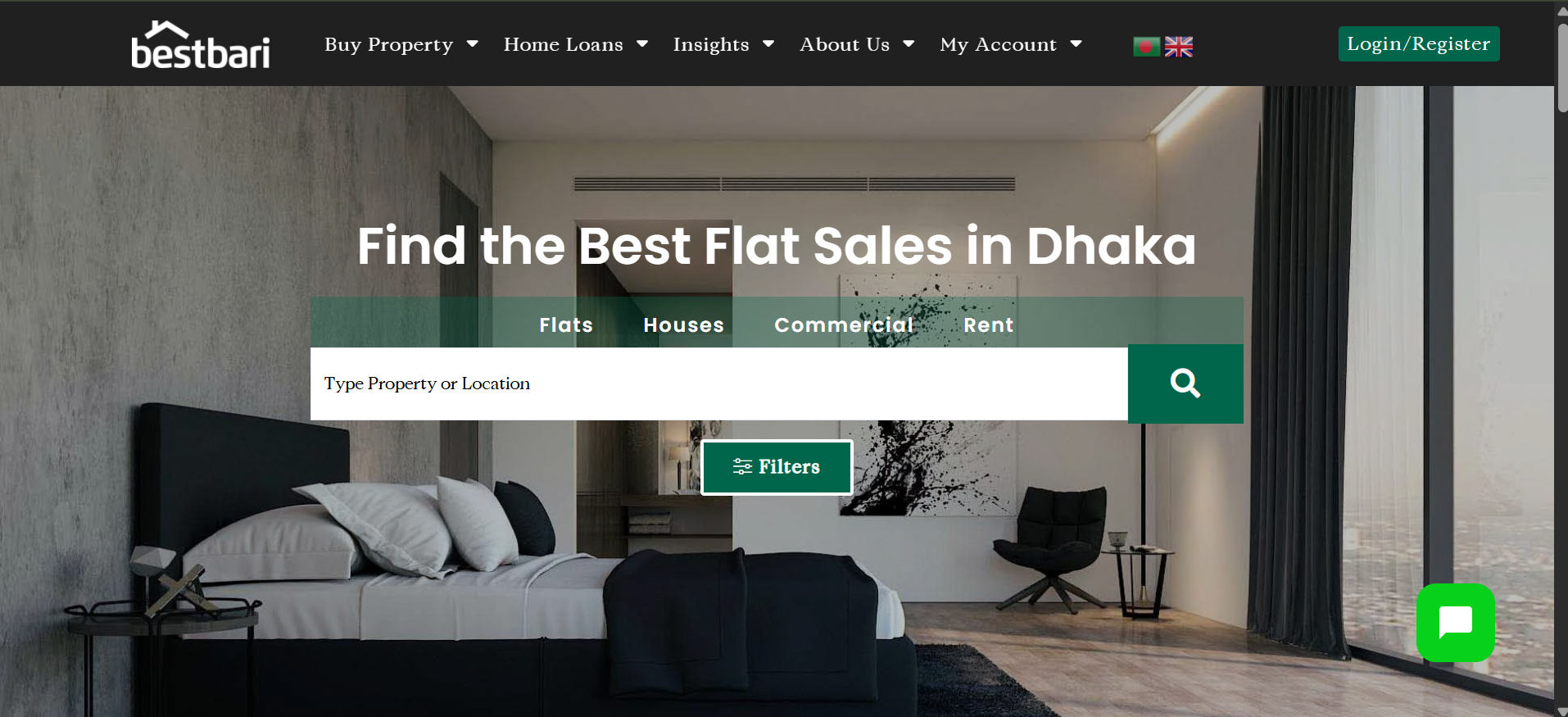 Real estate website for property listings